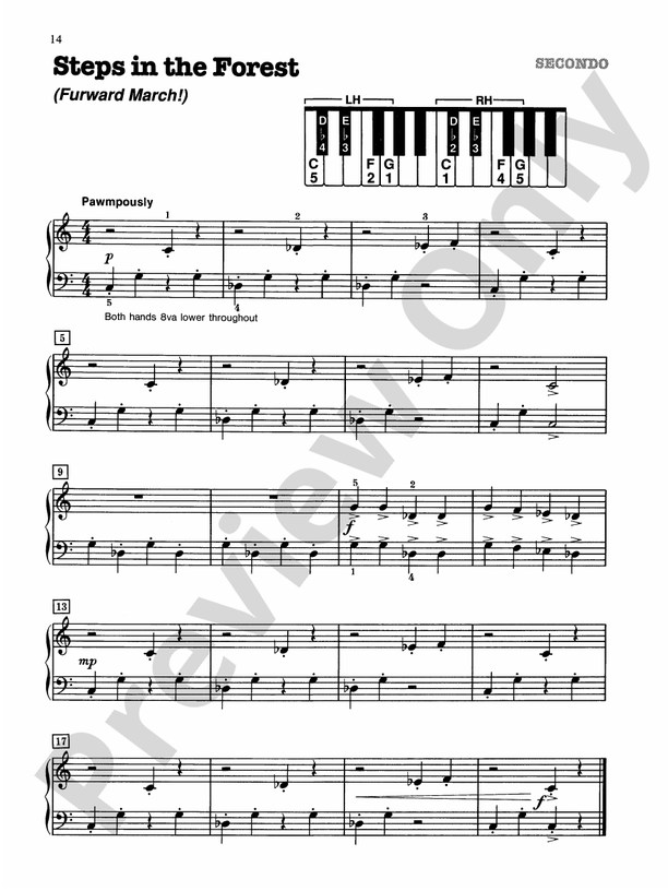 Steps in the Forest (Furward March!) - 1 Piano, 4 Hands (Digital Download)