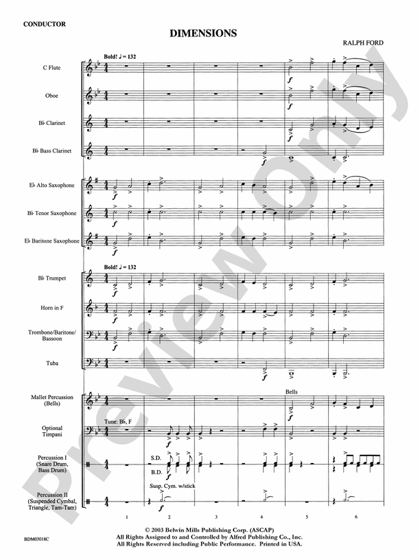 Dimensions - Concert Band Conductor Score & Parts (Digital Download)
