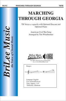 Marching Through Georgia - TB Tim Winebrenner BriLee Music Octavo