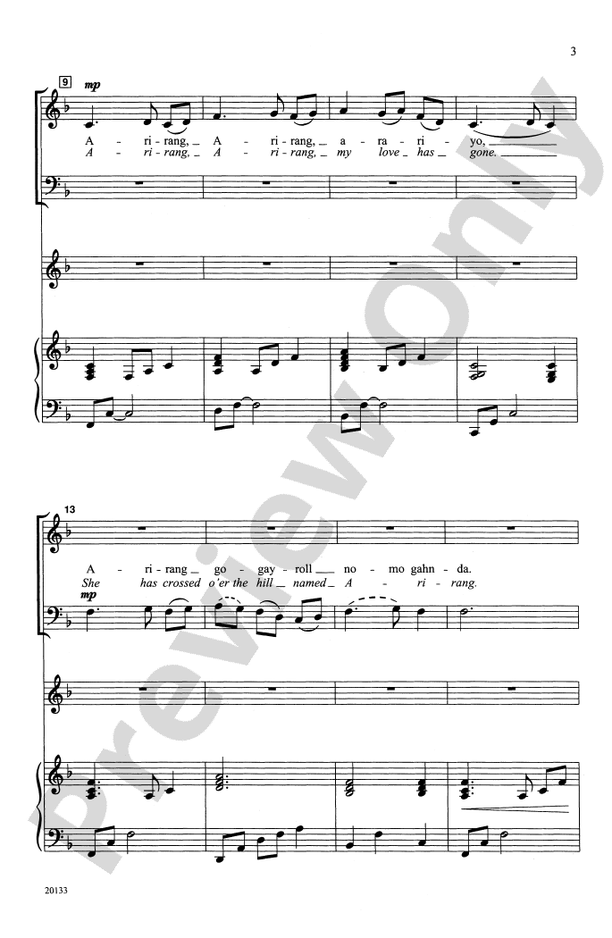 Arirang (Korean Folk Song) – SATB Choral Octavo (Digital Download)
