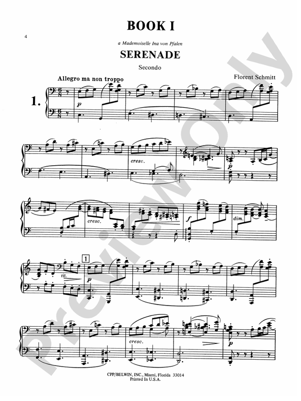 Schmitt - Album of Piano Duets, Volume I - 1 Piano, 4 Hands (Digital Download)