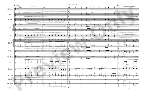 Holiday – Marching Band Conductor Score & Parts (Digital Download)