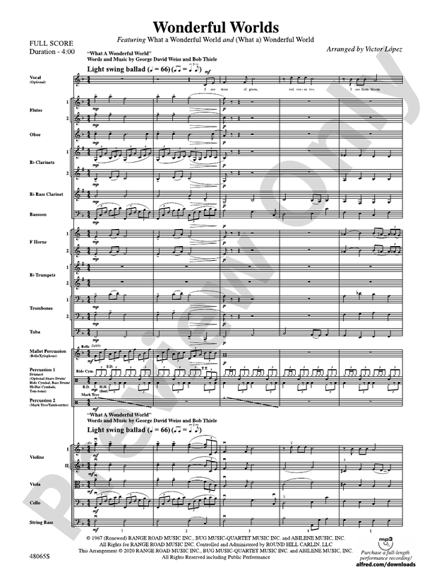 Wonderful Worlds - Full Orchestra Conductor Score & Parts (Digital Download)