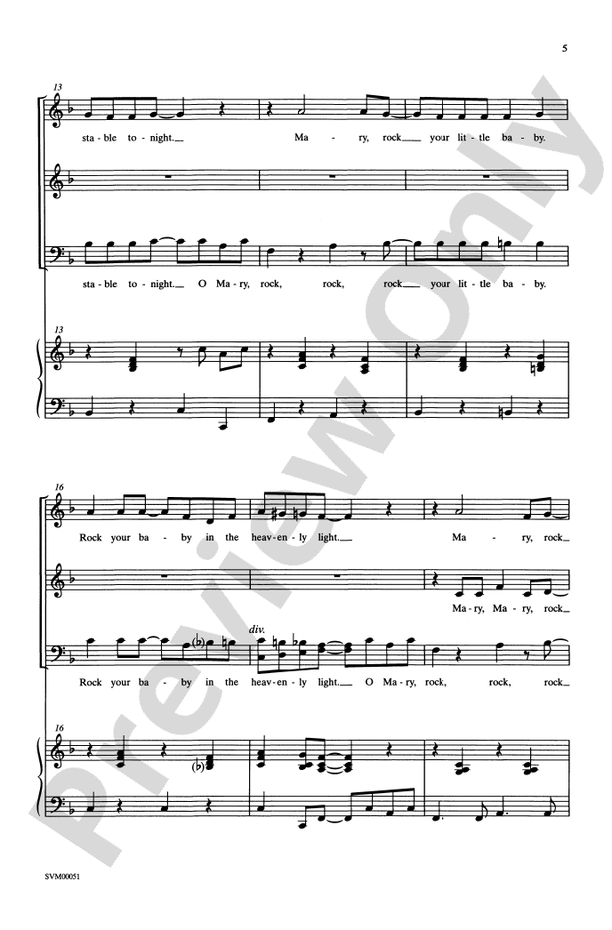 Mary, Mary – SAB Choral Octavo (Digital Download)