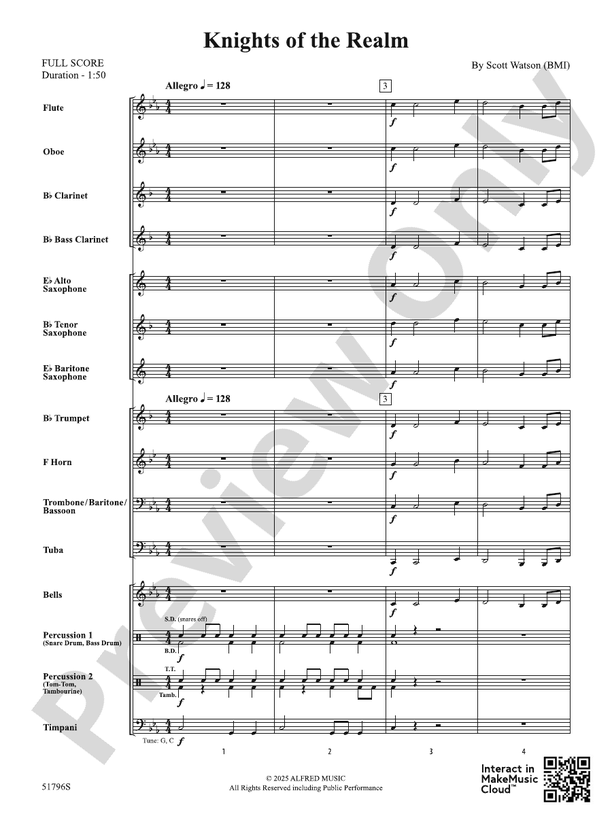Knights of the Realm - Concert Band Conductor Score & Parts(Digital Download)