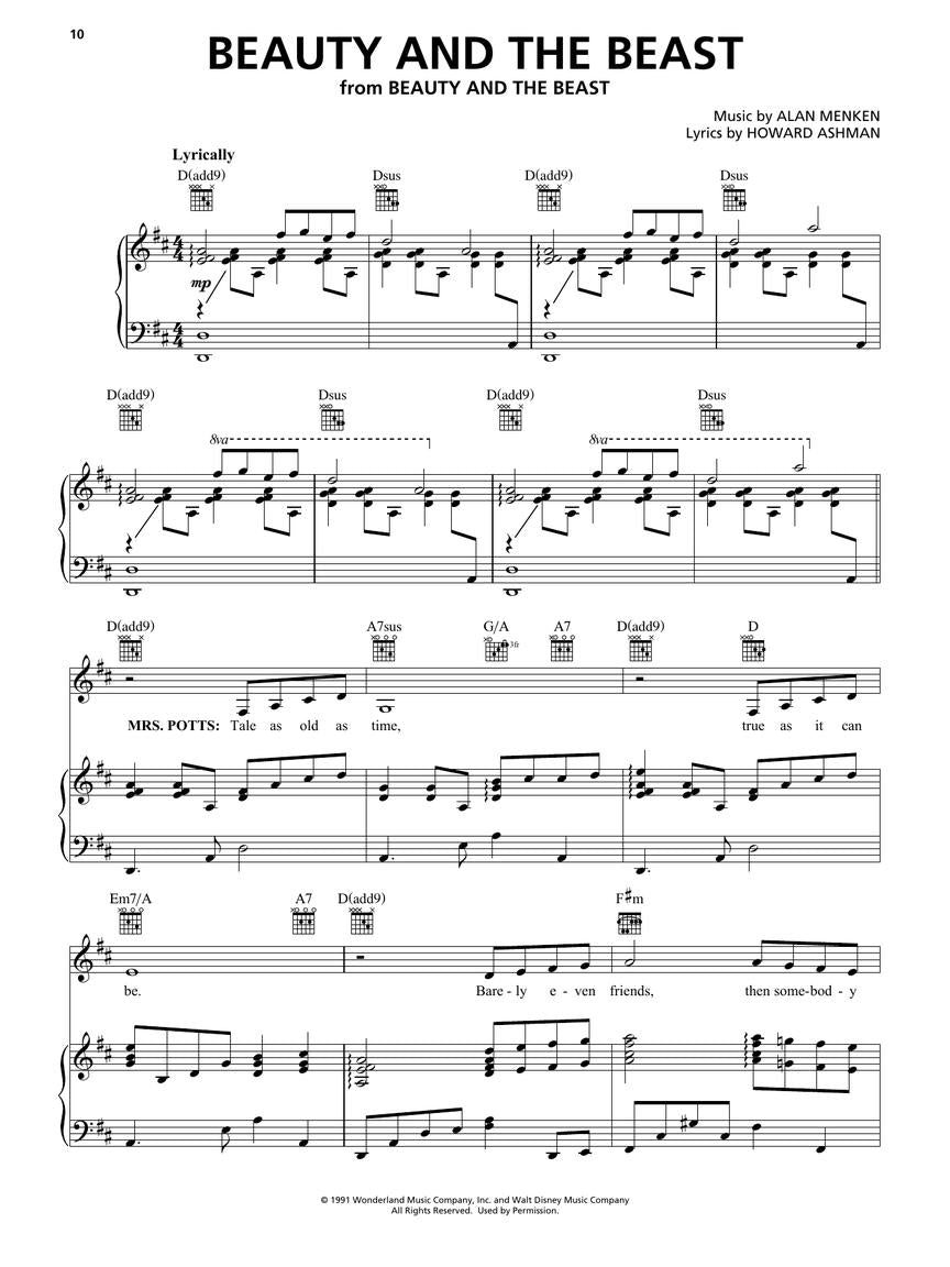 The Alan Menken Songbook: 2nd Edition - PVG Piano/Vocal/Guitar Hal Leonard 323522