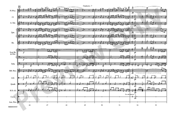 The Pink Panther – Marching Band Conductor Score & Parts (Digital Download)