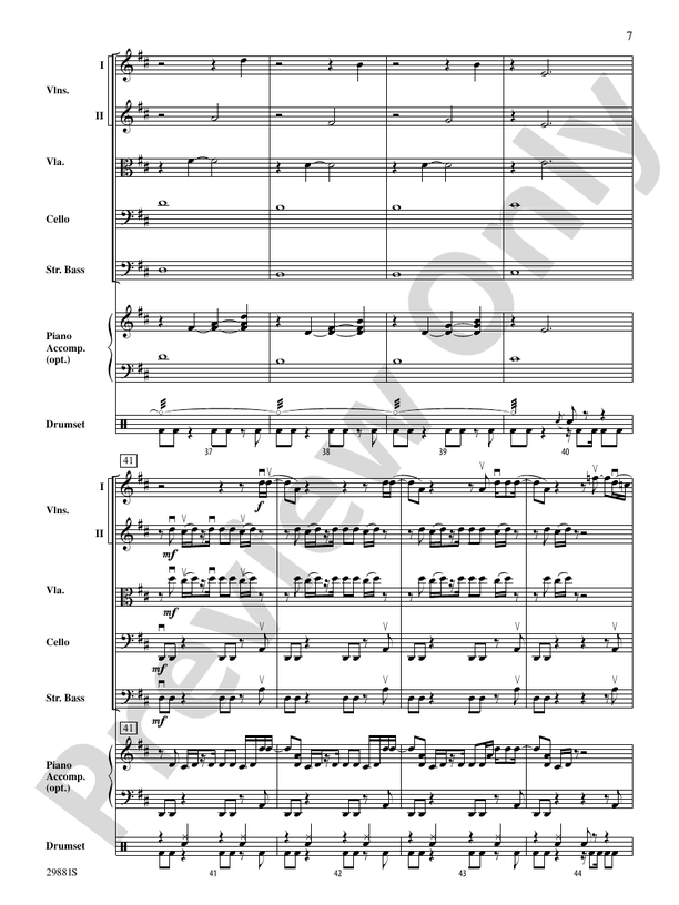 Clumsy (as recorded by Fergie on the album The Dutchess) - String Orchestra Conductor Score & Parts (Digital Download)