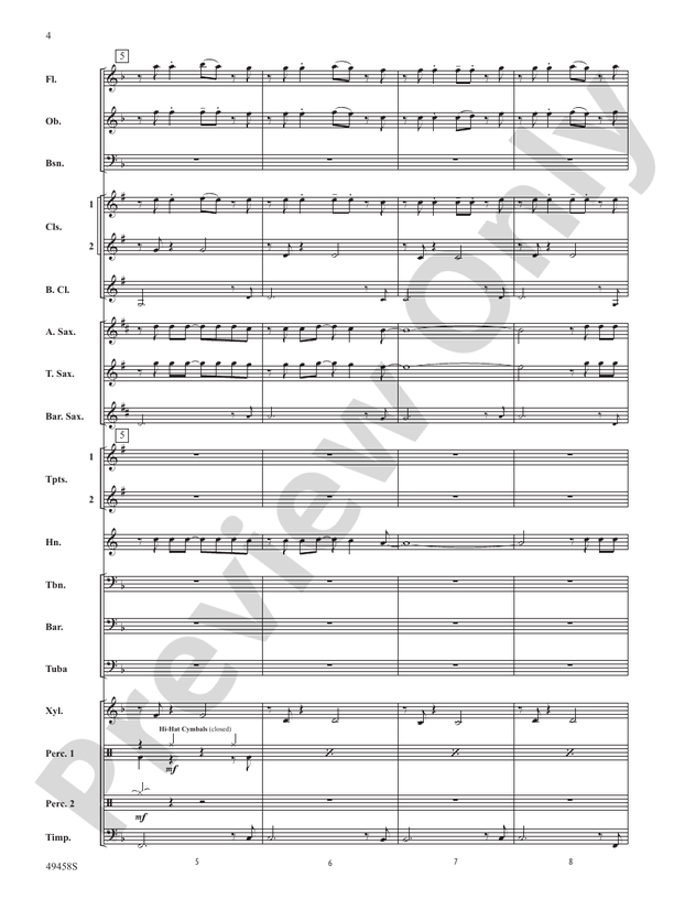She Had Me at Heads Carolina - Concert Band Conductor Score & Parts (Digital Download)