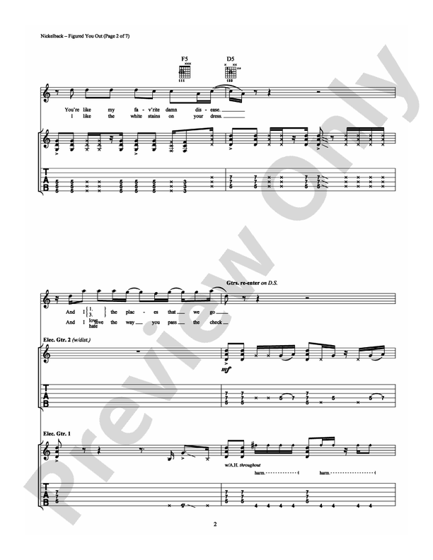 Figured You Out - Guitar TAB (Digital Download)