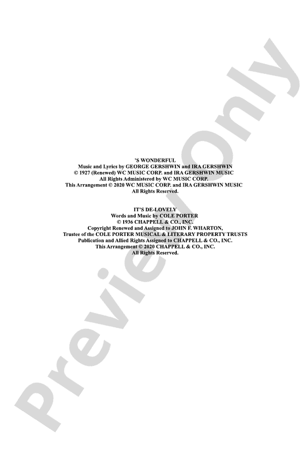 S Wonderful with It's De-Lovely! - SAB Choral Octavo (Digital Download)