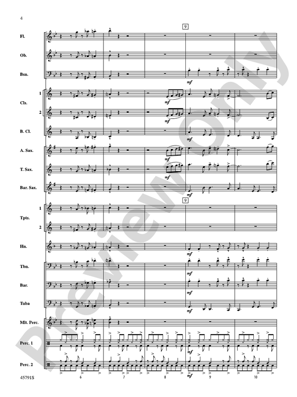 Sambeando - Concert Band Conductor Score & Parts (Digital Download)