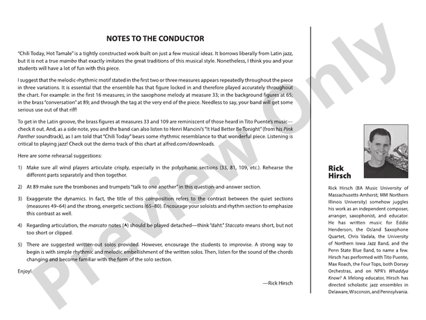 Chili Today, Hot Tamale - Jazz Ensemble Conductor Score & Parts (Digital Download)