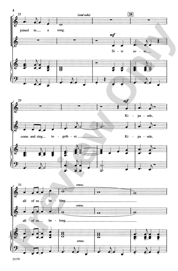 Changamano (Join Together-Swahili) – 2-Part Choral Octavo (Digital Download)