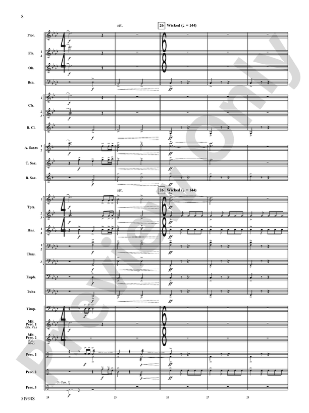 Pirates Revenge - Concert Band Conductor Score & Parts(Digital Download)