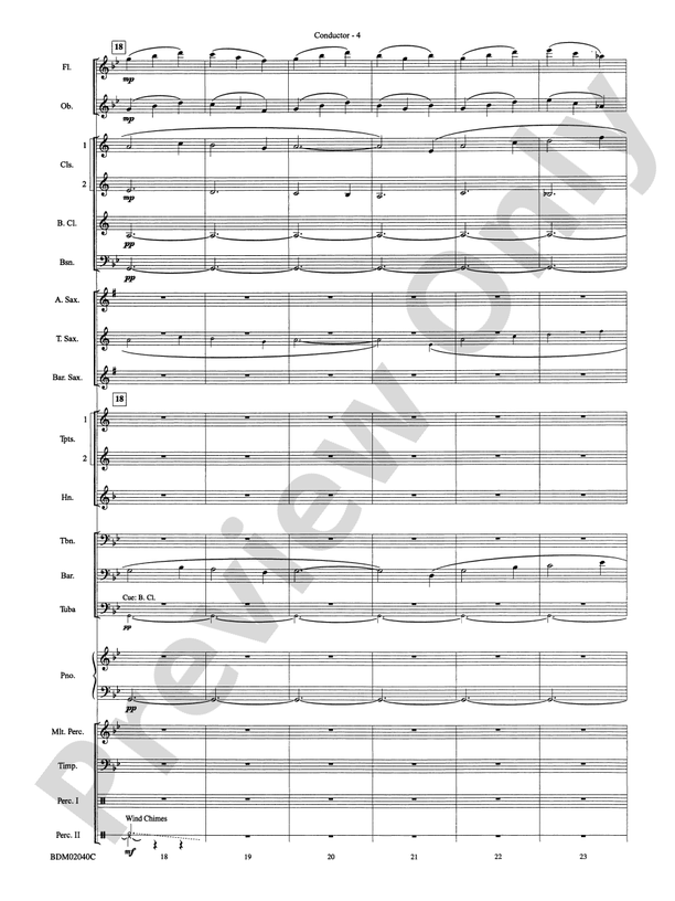 River of Dreams - Concert Band Conductor Score & Parts (Digital Download)