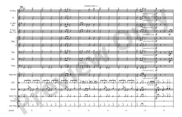 Danger Zone (Arr. Mike Story) – Marching Band Conductor Score & Parts (Digital Download)