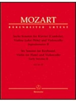 6 Sonatas K 10 To 15 Violin(Flute)/Cello and Piano - Wolfgang Amadeus Mozart - Barenreiter