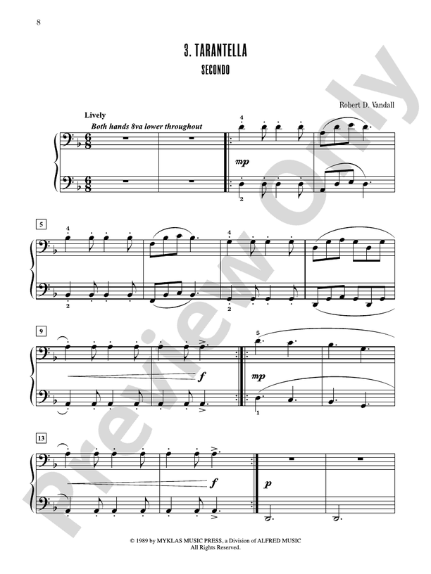 Contest Winners for Two, Book 3: 9 Original Piano Duets from the Alfred, Belwin, and Myklas Libraries - 1 Piano, 4 Hands (Digital Download)