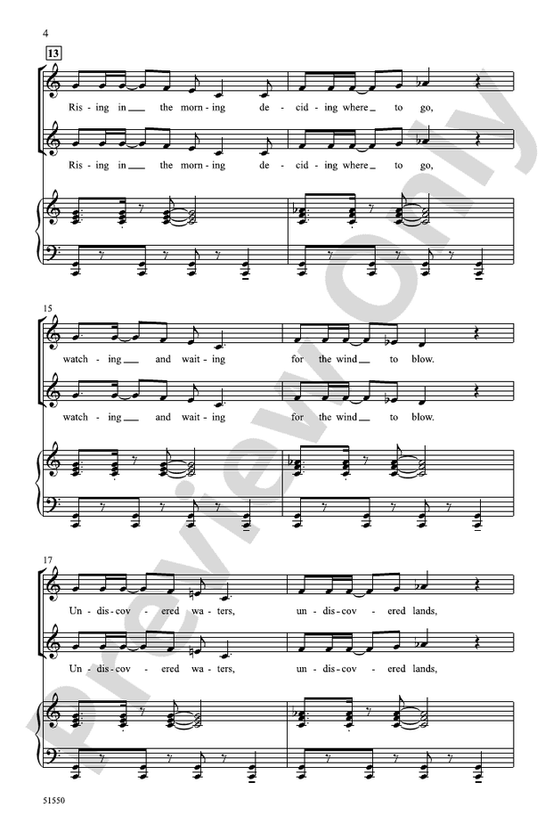 The Mariner - 2 Part Treble Choral Octavo (Digital Download)