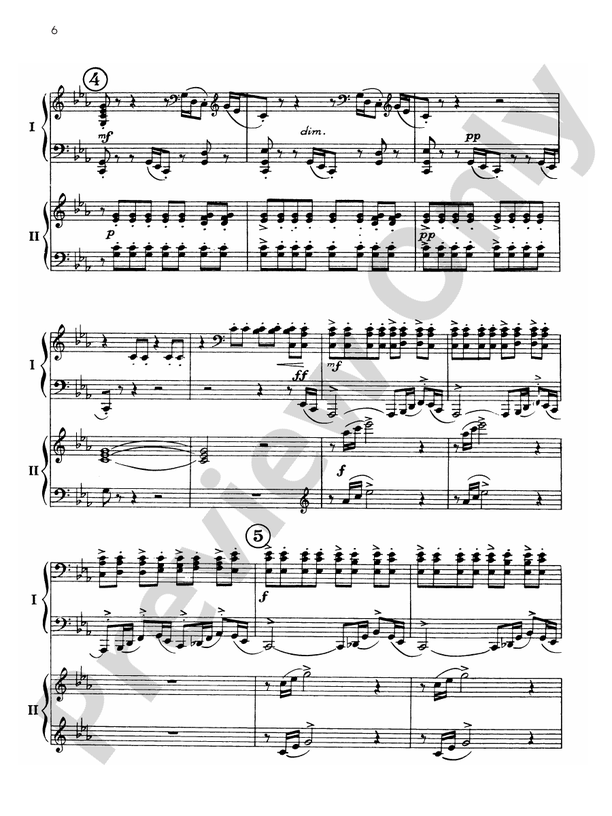 Symphonic Dances, Opus 45 - I. Non Allegro - 2 Pianos, 4 Hands (Digital Download)