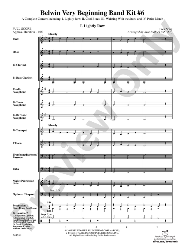 Belwin Very Beginning Band Kit #6 - Concert Band Conductor Score & Parts (Digital Download)