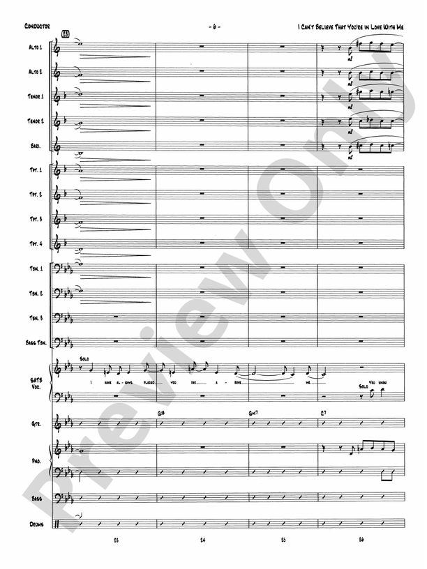 I Can't Believe That You're in Love with Me - Jazz Ensemble Conductor Score & Parts (Digital Download)
