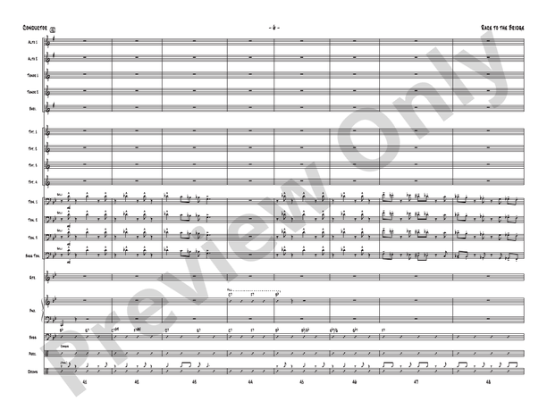 Race to the Bridge - Jazz Ensemble Conductor Score & Parts(Digital Download)