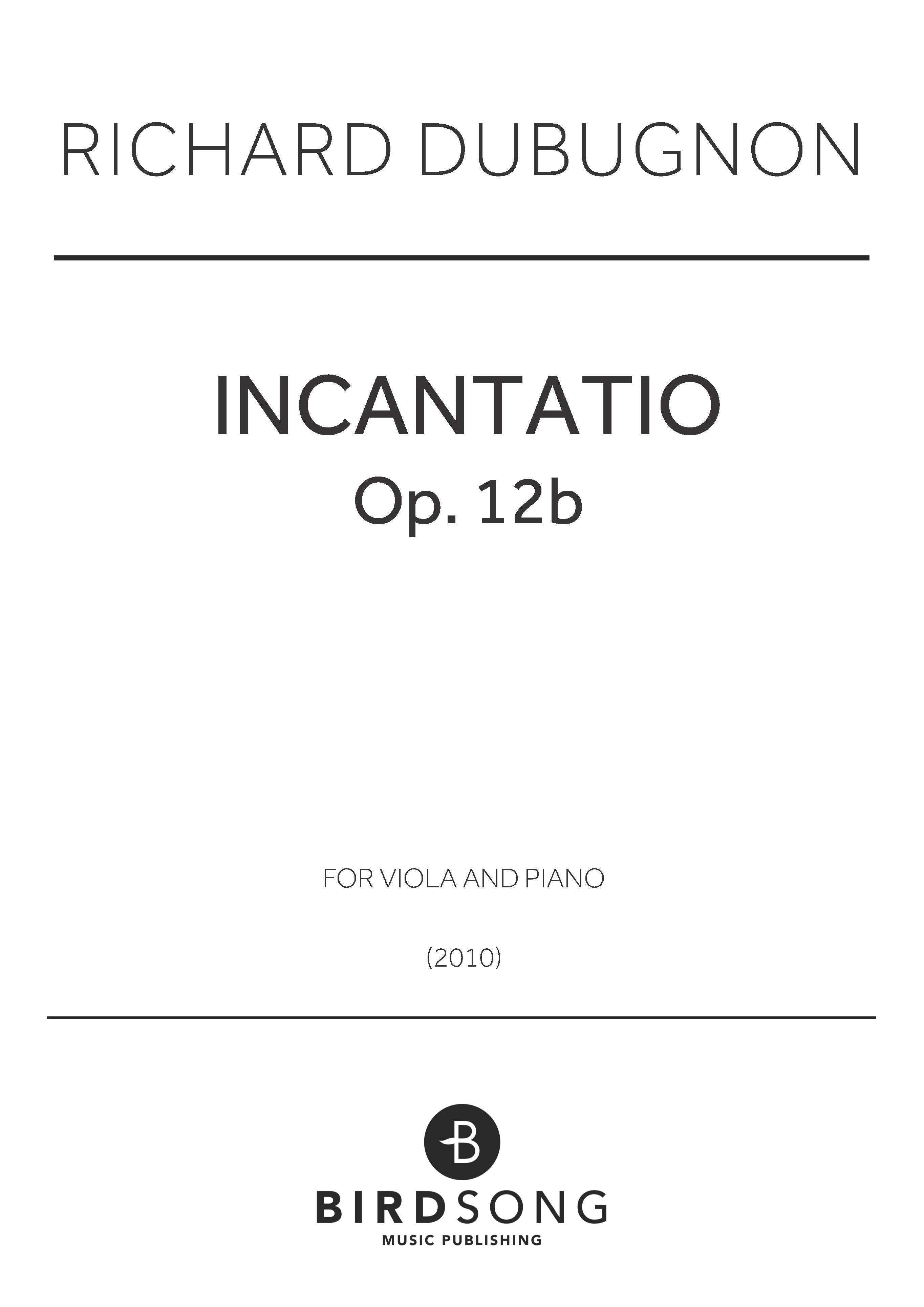 Incantatio - Piano, Viola Duet (Digital Download)