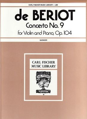 Beriot Violin Concerto No 9 Op 104 Violin/Piano