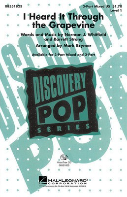 I Heard It Through the Grapevine - 3-Part Mixed Mark Brymer Hal Leonard Choral Score Octavo