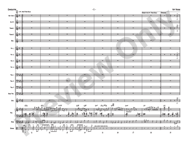 Hot House - Jazz Ensemble Conductor Score & Parts(Digital Download)