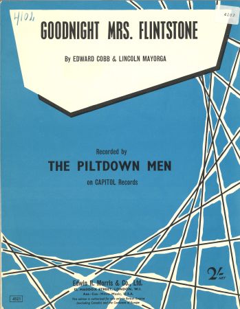 Goodnight Mrs Flintstone - Piano Solo (Digital Download)