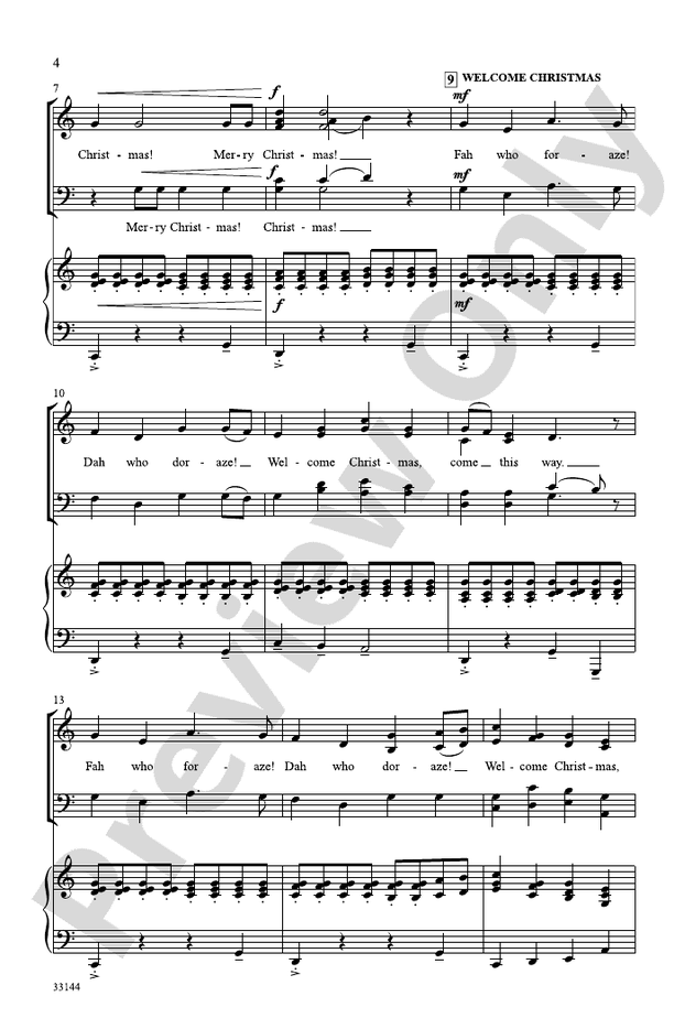 Grinch! A Christmas Choral Medley (from the motion picture Dr. Seuss' How the Grinch Stole Christmas) – SATB Choral Octavo (Digital Download)