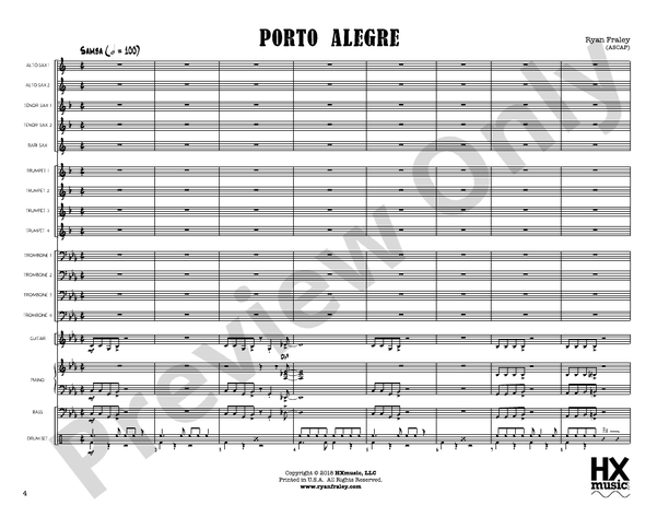 Porto Alegre – Jazz Ensemble Conductor Score & Parts (Digital Download)