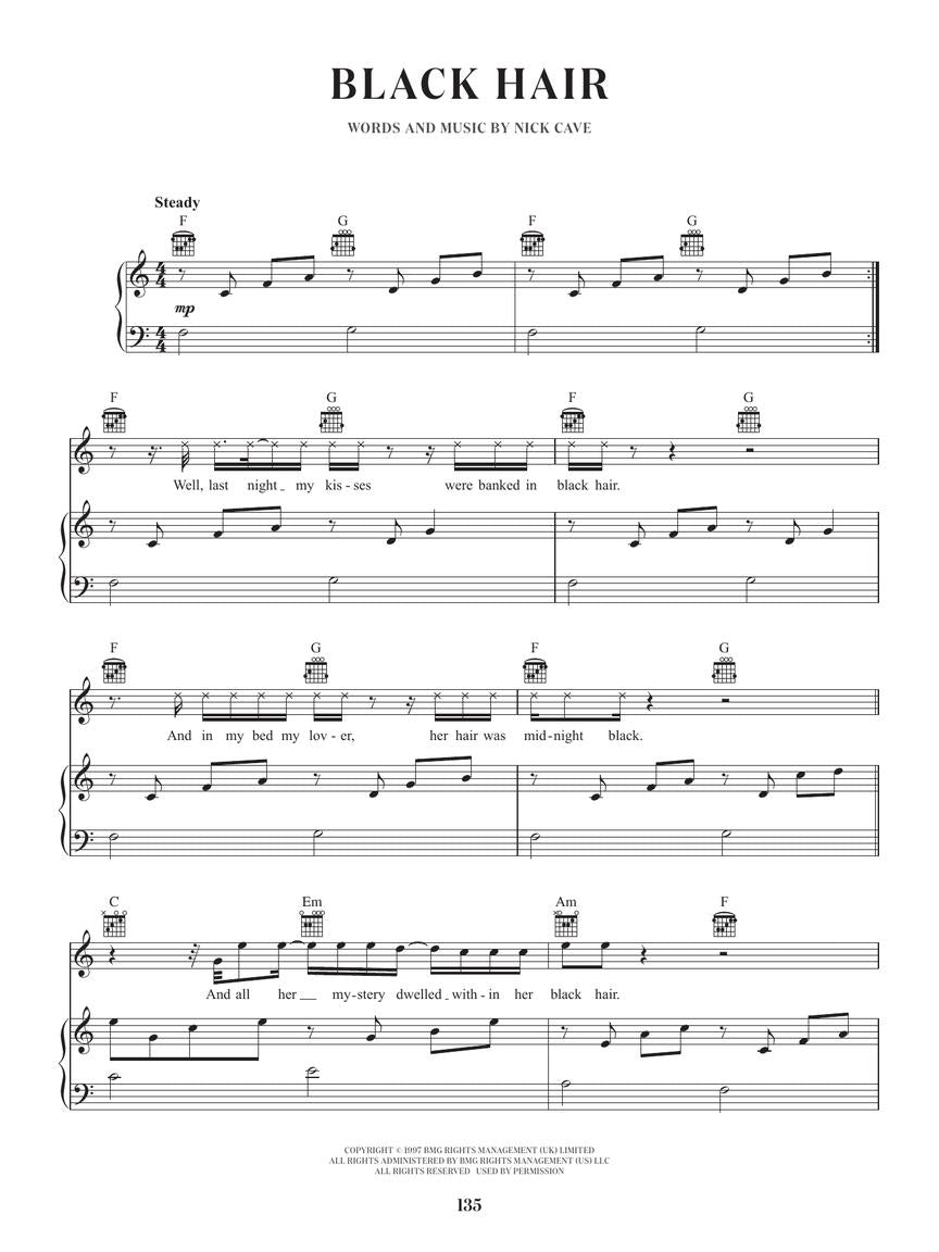 Nick Cave - Idiot Prayer - Piano/Vocal/Guitar PVG Hal Leonard 365999