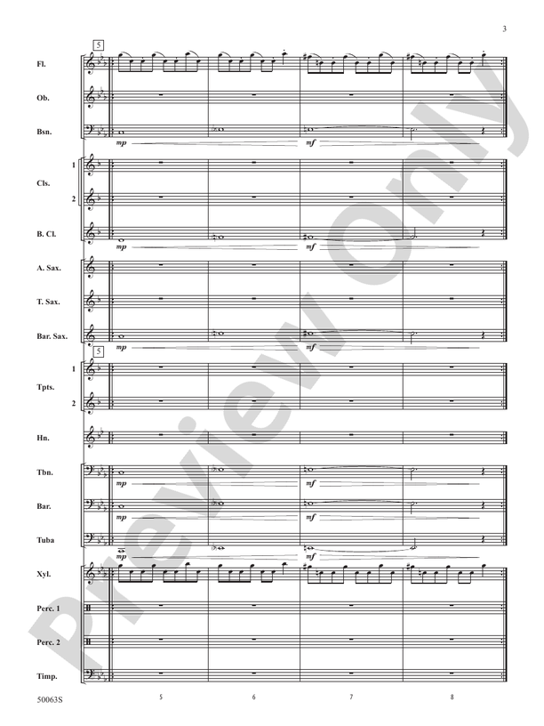 Halloween Theme - Concert Band Conductor Score & Parts (Digital Download)