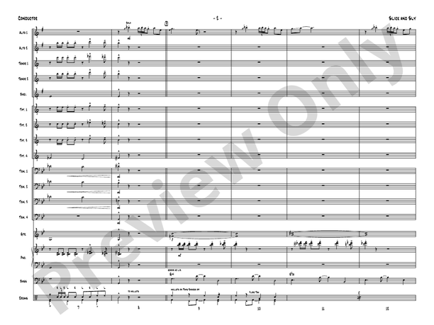 Slick and Sly – Jazz Ensemble Conductor Score & Parts (Digital Download)