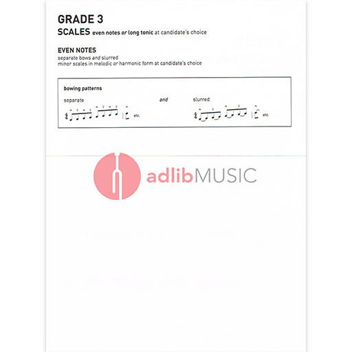 ABRSM Violin Scales & Arpeggios (from 2012) Grade 3 - Violin 9781848493407