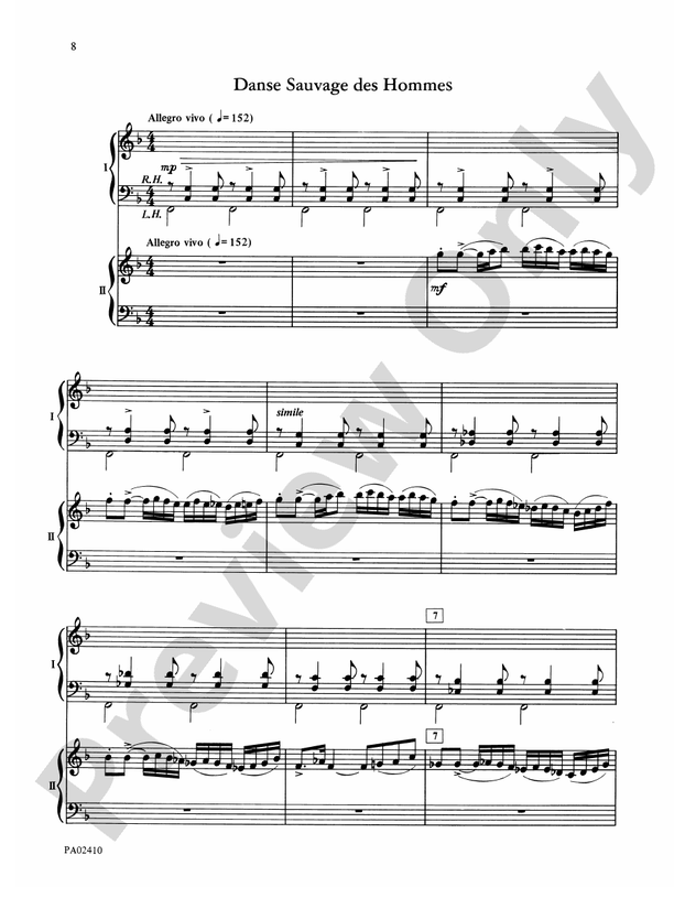 Polovetsian Dances - from Prince Igor - 2 Pianos, 4 Hands (Digital Download)
