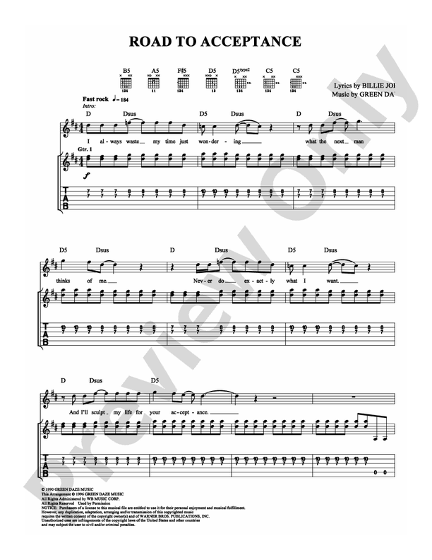 Road to Acceptance - Guitar TAB (Digital Download)