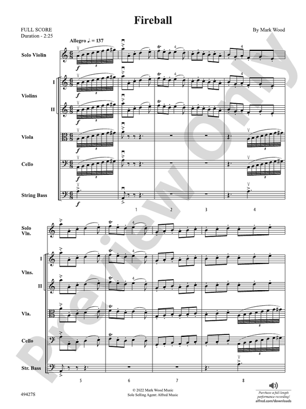 Fireball - String Orchestra Conductor Score & Parts (Digital Download)