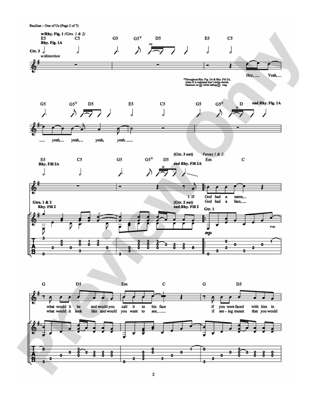 One of Us - Guitar TAB (Digital Download)