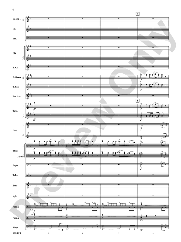 Furious Granite - Concert Band Conductor Score & Parts(Digital Download)