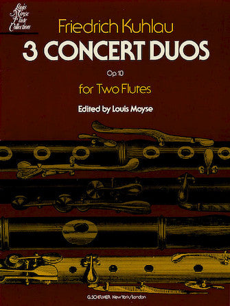 Kulau - 3 Concert Duos Op10 - 2 Flutes Schirmer 50335360