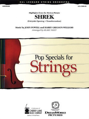 Music from Shrek - Harry Gregson-Williams|John Powell - Harry Gregson-Williams|John Powell Cherry Lane Music