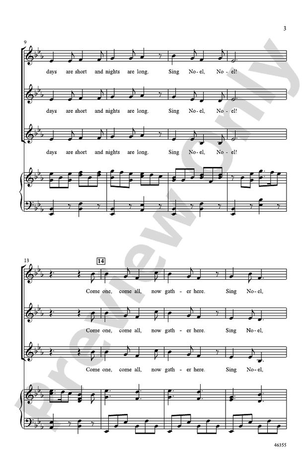 A Winter Noel - SSA Choral Octavo (Digital Download)