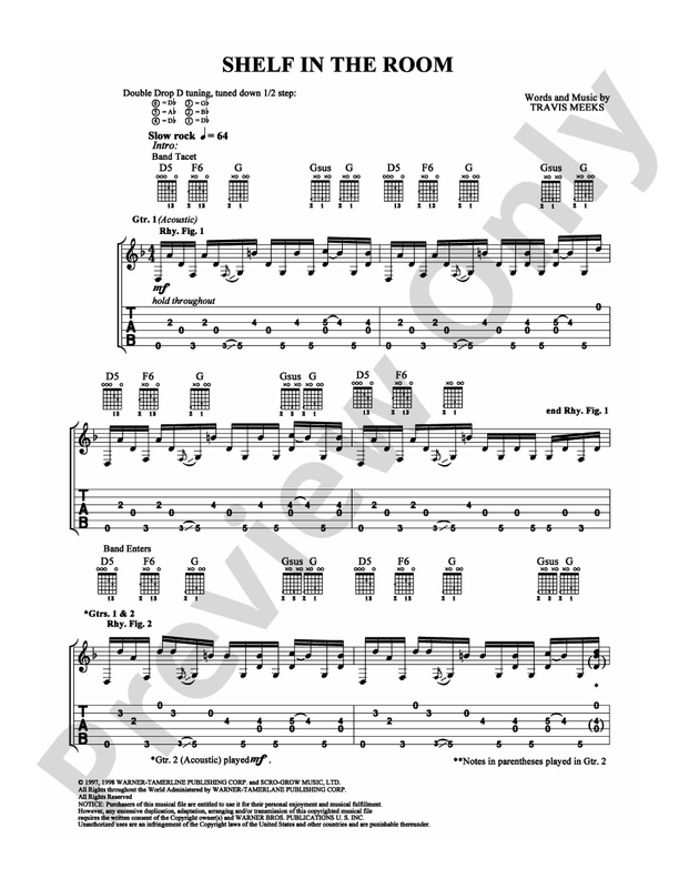 Shelf in the Room - Guitar TAB (Digital Download)