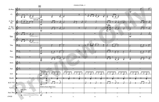 Shallow – Marching Band Conductor Score & Parts (Digital Download)