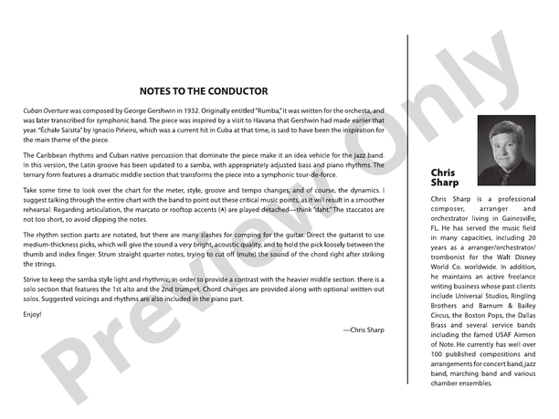 Cuban Overture - Jazz Ensemble Conductor Score & Parts(Digital Download)